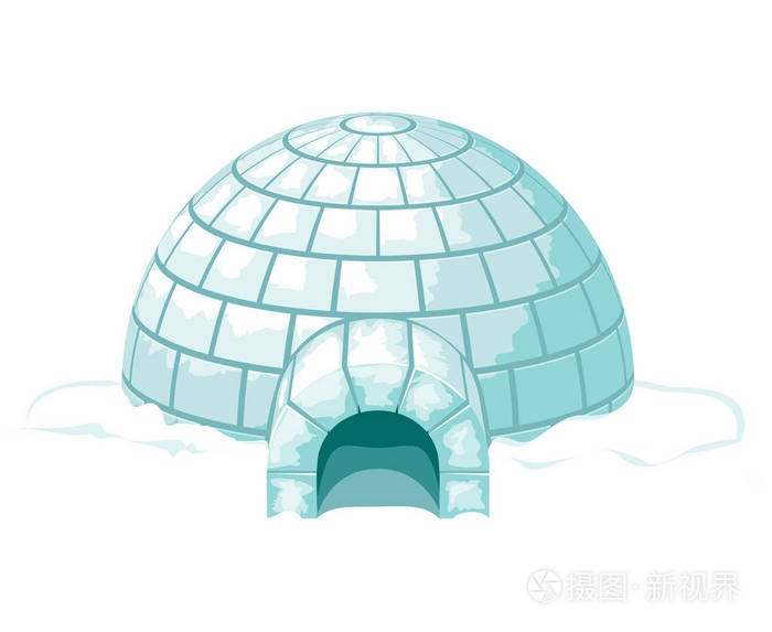 冰冷冷的家或冰房子矢量图插画-正版商用图片0tdbi3-摄图新视界