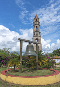 manaca iznaga 塔和钟楼在糖厂谷或 valle de los 工程师, 古巴