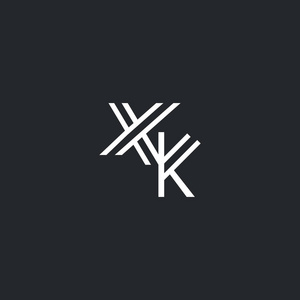 X  K 字母徽标，图标