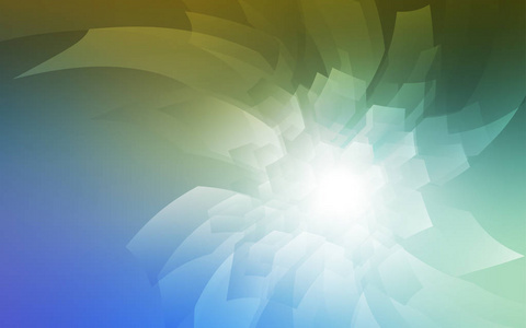 套的白色横幅浅蓝色, 绿色矢量盖有套六边形.