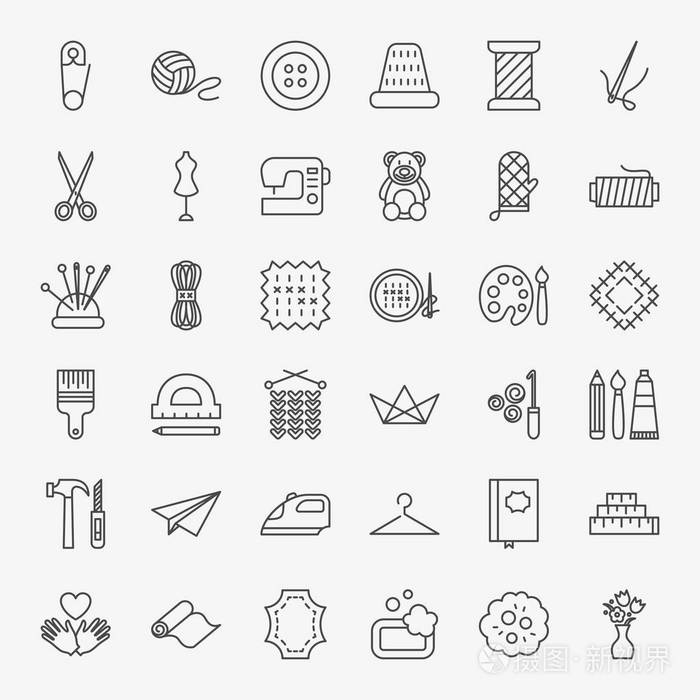 手工线图标集