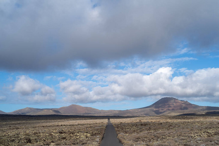 坚固的火山景观, 兰萨罗特岛, 加那利群岛, 西班牙