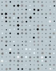无缝模式在灰色的背景上的星星
