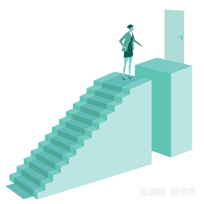 挑战成功障碍卡通