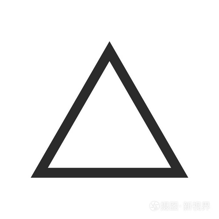 向量的灰色/白色背景上的三角图标