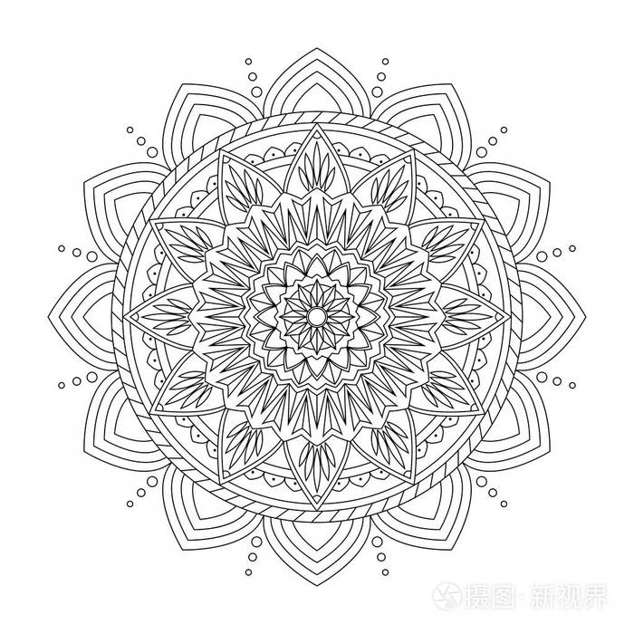 花曼陀罗矢量图