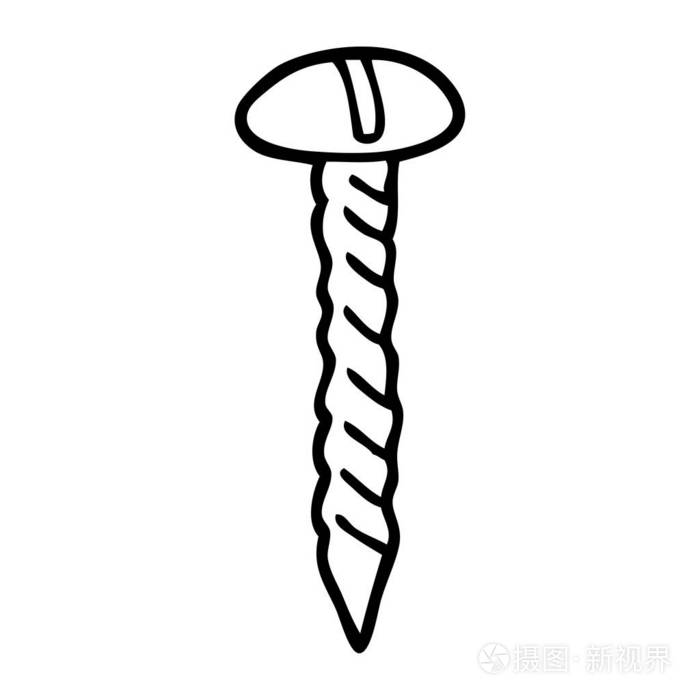 线画卡通金属螺丝