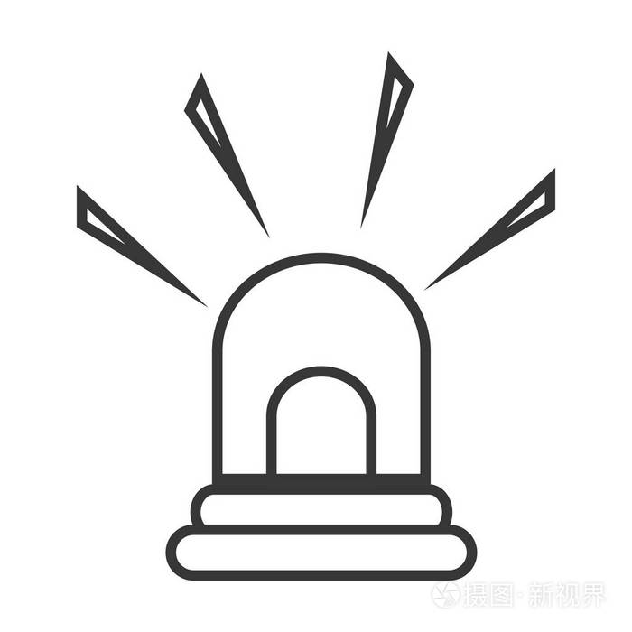 光报警孤立的图标插画-正版商用图片0tdzd8-摄图新视界