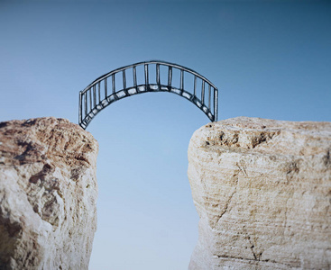 跨越悬崖跨越鸿沟的桥梁照片