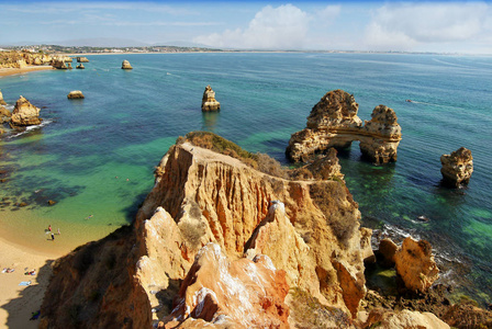 葡萄牙阿尔加维。美丽的海岸线