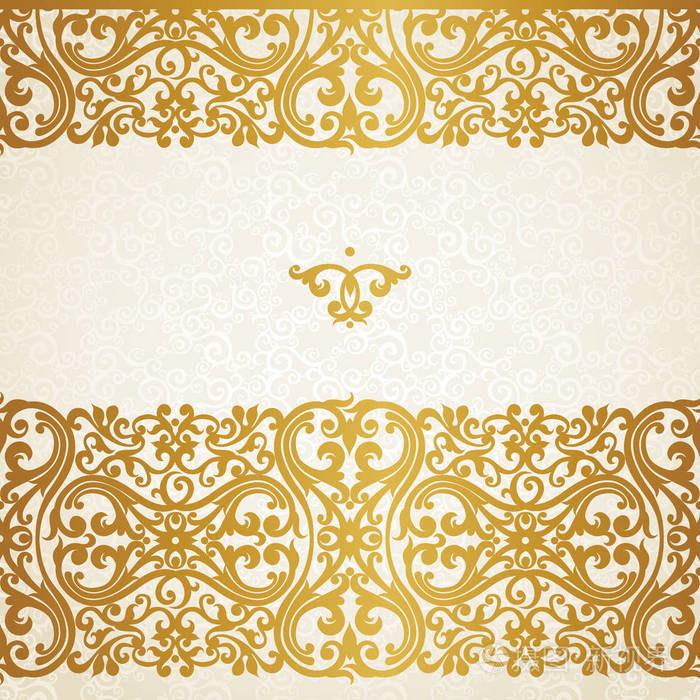 在维多利亚时代风格的金色镶边