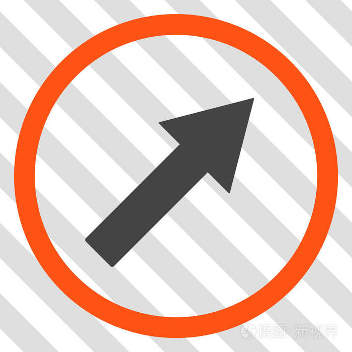 右上圆形的箭头矢量图标