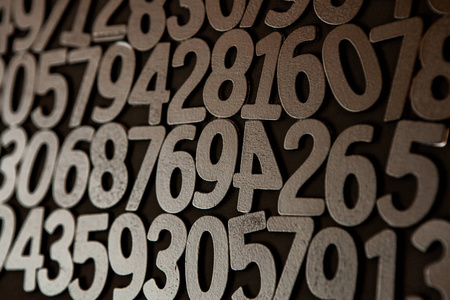 数字的背景。从零到9。背景与数字。数字纹理。数学概念