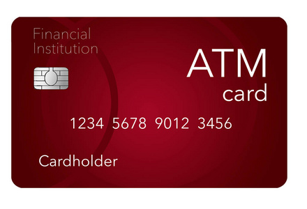 这里是一张 atm 卡, 上面显示着一张借记卡, 通常被认为和 atm 一样, 但事实并非如此。这是一个例子