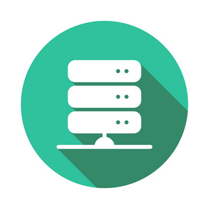 数据库存储平面图标隔离在白色背景, 向量, 例证照片