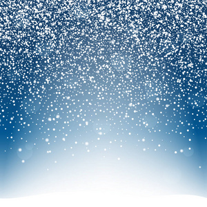 雪与闪电的背景.蓝蓝的天空和雪花 — — 孤立矢量照片