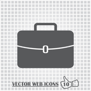 行李 web 图标。平面设计风格