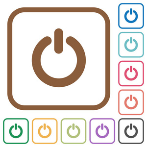 电源开关简单的图标照片