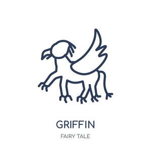 格里芬线性符号设计从童话收藏.