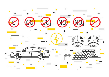 电动汽车与生态电力能源资源图片