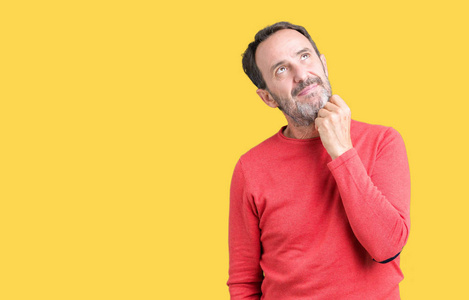 思考老年人图片