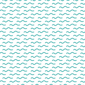 抽象的无缝模式的波。几何时尚纹理。现代的重复背景。蓝色波浪无缝纹理。矢量图