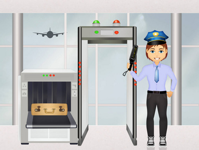 机场安全扫描程序照片