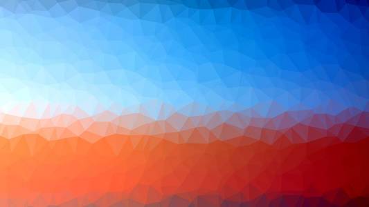 浅蓝色橙色多边形马赛克背景, 向量例证, 创造性的事务, 折纸样式以