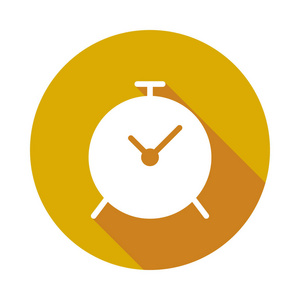时间计时器手表平面图标隔离在白色背景, 向量, 例证