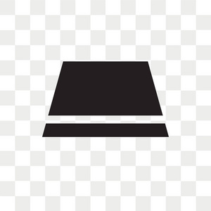 在透明背景上隔离的梯形矢量图标, trapez照片