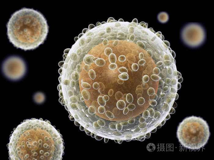 细菌快速繁殖.感染和微生物.在黑色背景上隔离.3d 渲染