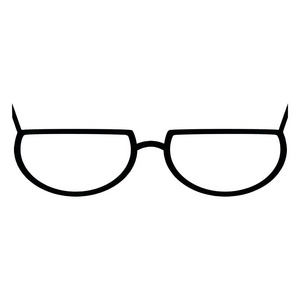 眼镜图形向量例证图标