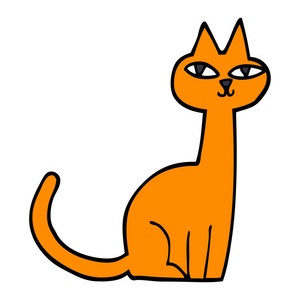 动画片涂鸦猫, 向量例证