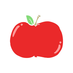 平板颜色风格动画片苹果