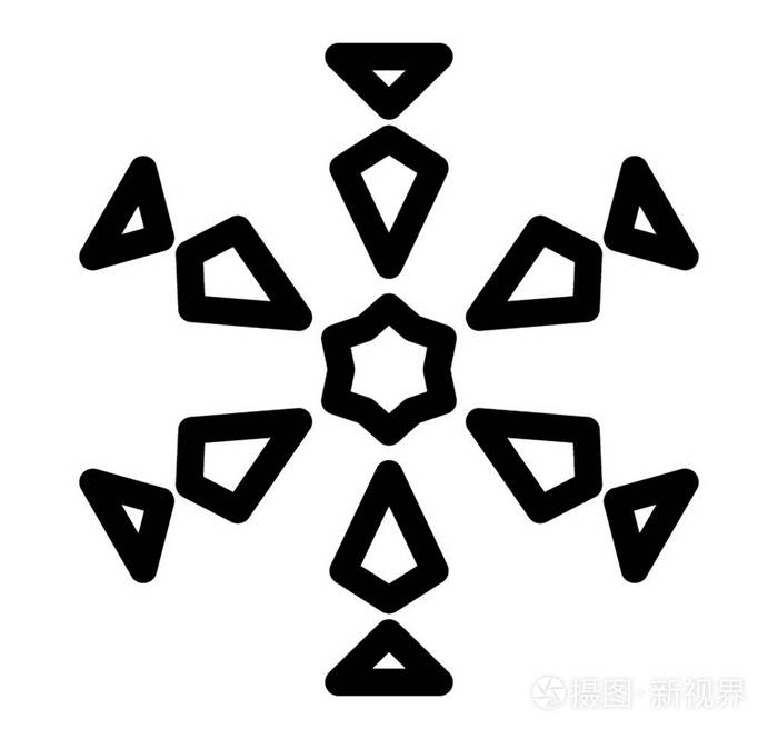几何雪花图标设计