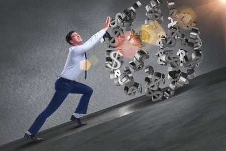 男孩推球三维人推球上坡男子推球