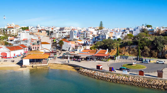 航空从村庄拉各斯在葡萄牙阿尔加维