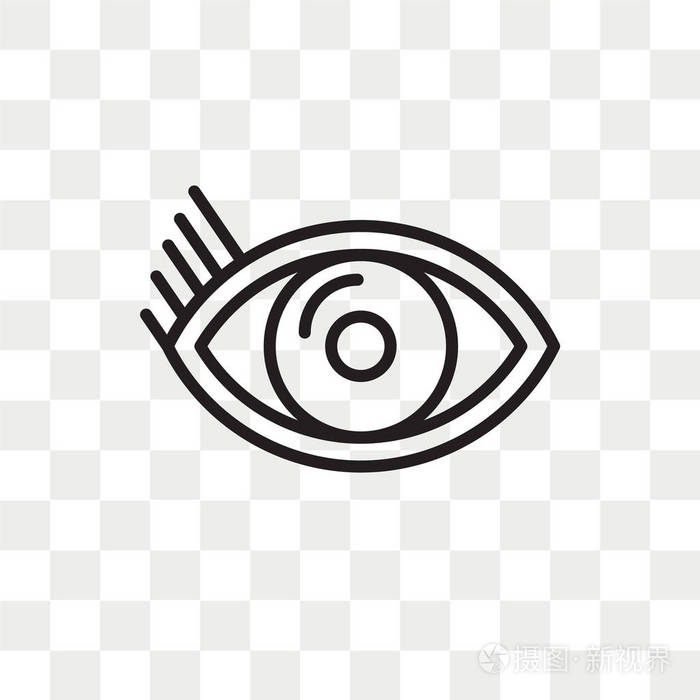 眼睛矢量图标隔离在透明的背景, 眼睛标志 des