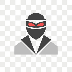 小偷矢量图标隔离在透明的背景, 小偷的标志照片