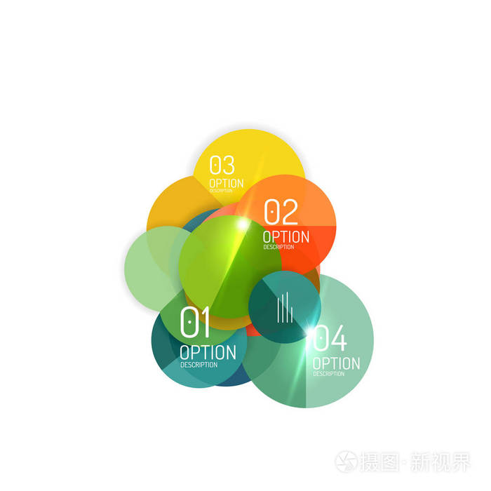 几何现代信息图表选项模板