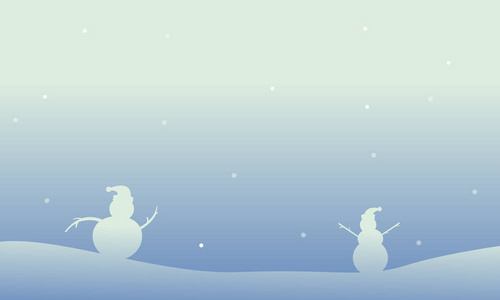 雪人圣诞主题的风景