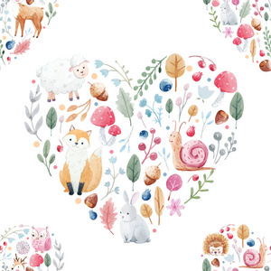 水彩动物图片 水彩动物素材 水彩动物插画 摄图新视界