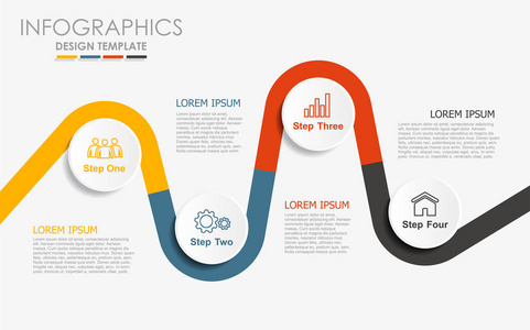 信息图表设计模板与地方为您的数据。矢量图