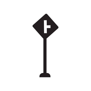 侧路标图标。时尚的侧路标标志标志概念在白色背景从交通标志汇集。适用于 web 应用移动应用和打印媒体