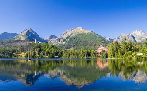 在高塔特拉山区湖风景