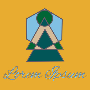 独特的线性徽章为您的设计.几何抽象模板概念图标照片