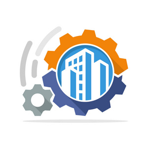 矢量插画图标与过程管理系统的概念为建设项目的发展照片