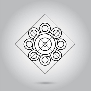 神圣的几何符号和符号矢量插图.希普斯特纹身生命之花象征照片