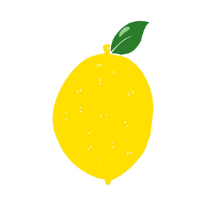 柠檬的扁平颜色例证