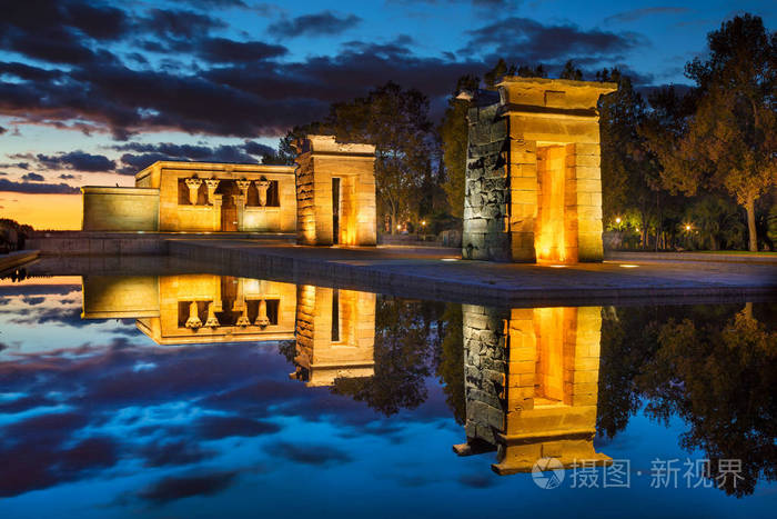 Debod 寺。马德里